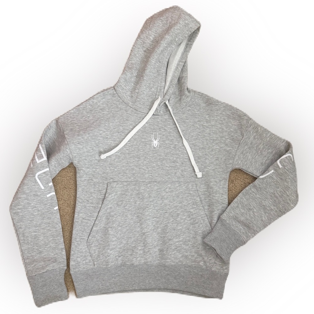 BNWT Spyder Women’s Gray Hoodie With Kangaroo Pockets. Size Small